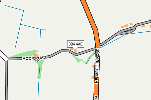 BB4 4AE map - OS OpenMap – Local (Ordnance Survey)