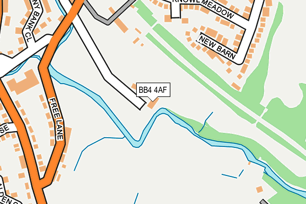 BB4 4AF map - OS OpenMap – Local (Ordnance Survey)