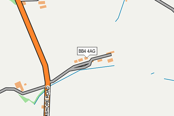 BB4 4AG map - OS OpenMap – Local (Ordnance Survey)