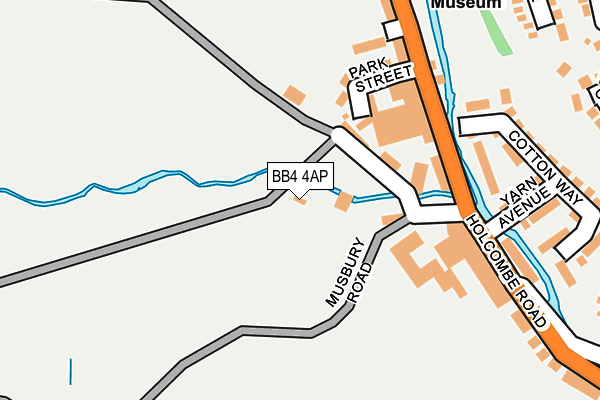 BB4 4AP map - OS OpenMap – Local (Ordnance Survey)