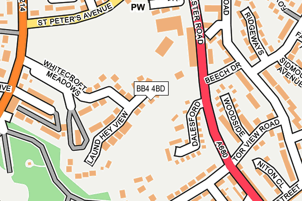 BB4 4BD map - OS OpenMap – Local (Ordnance Survey)