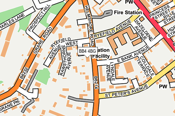 BB4 4BG map - OS OpenMap – Local (Ordnance Survey)