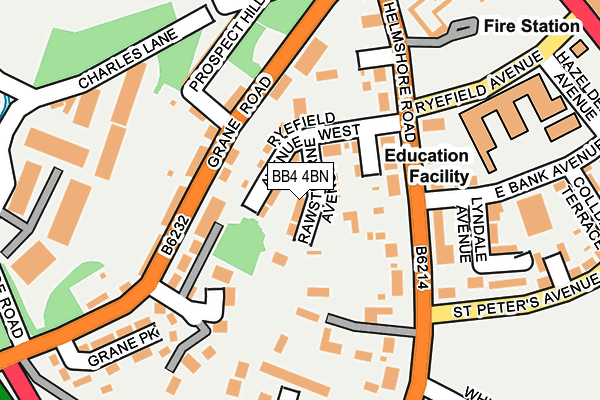 BB4 4BN map - OS OpenMap – Local (Ordnance Survey)