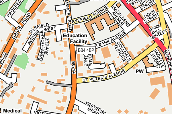 BB4 4BP map - OS OpenMap – Local (Ordnance Survey)