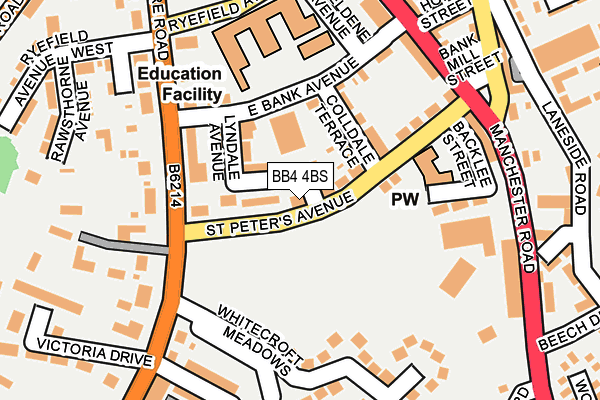 BB4 4BS map - OS OpenMap – Local (Ordnance Survey)