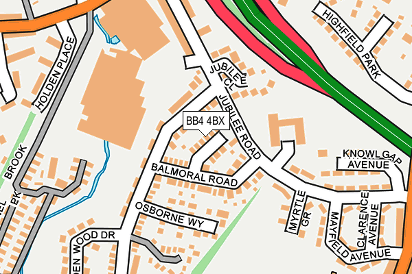 BB4 4BX map - OS OpenMap – Local (Ordnance Survey)