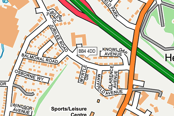 BB4 4DD map - OS OpenMap – Local (Ordnance Survey)