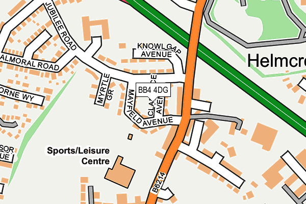 BB4 4DG map - OS OpenMap – Local (Ordnance Survey)