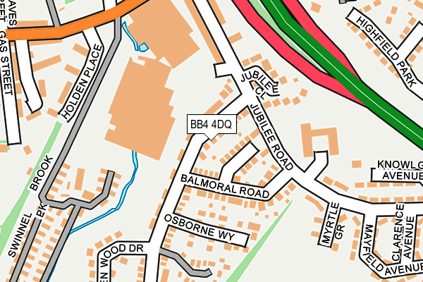 BB4 4DQ map - OS OpenMap – Local (Ordnance Survey)