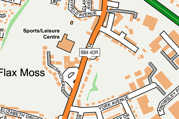 BB4 4DR map - OS OpenMap – Local (Ordnance Survey)