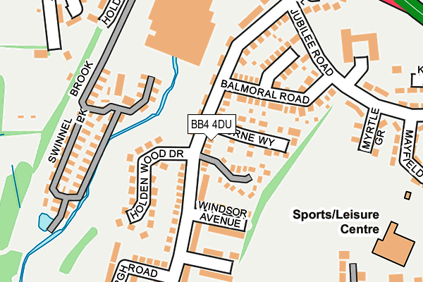 BB4 4DU map - OS OpenMap – Local (Ordnance Survey)