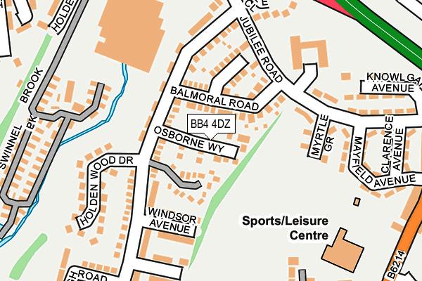 BB4 4DZ map - OS OpenMap – Local (Ordnance Survey)