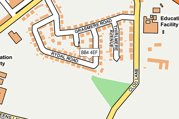 BB4 4EF map - OS OpenMap – Local (Ordnance Survey)