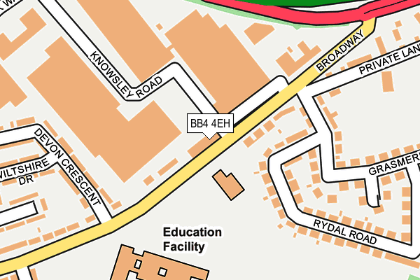 BB4 4EH map - OS OpenMap – Local (Ordnance Survey)