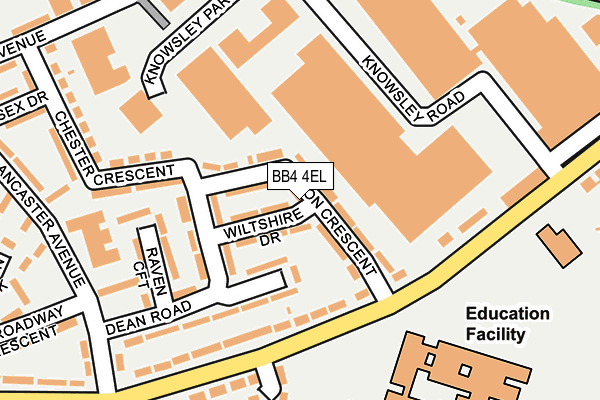 BB4 4EL map - OS OpenMap – Local (Ordnance Survey)