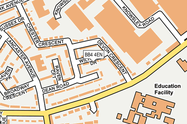 BB4 4EN map - OS OpenMap – Local (Ordnance Survey)