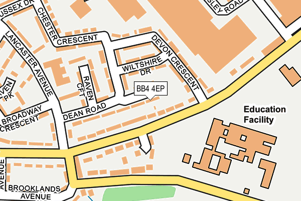 BB4 4EP map - OS OpenMap – Local (Ordnance Survey)