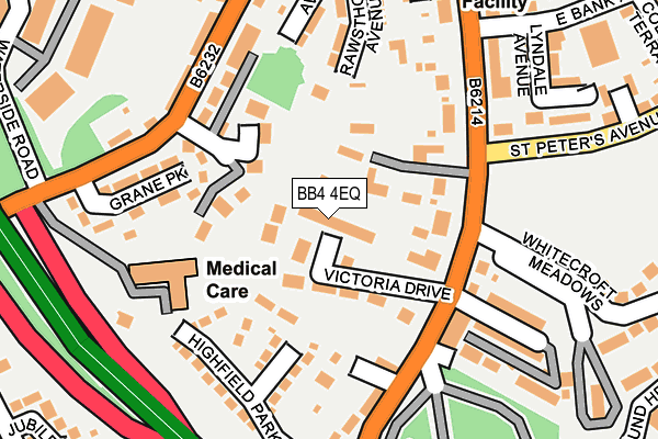 BB4 4EQ map - OS OpenMap – Local (Ordnance Survey)