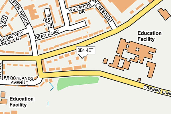 BB4 4ET map - OS OpenMap – Local (Ordnance Survey)