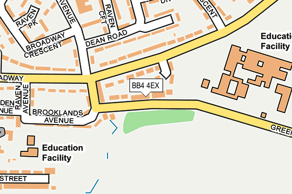 BB4 4EX map - OS OpenMap – Local (Ordnance Survey)
