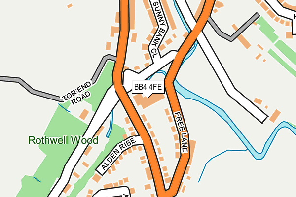 BB4 4FE map - OS OpenMap – Local (Ordnance Survey)