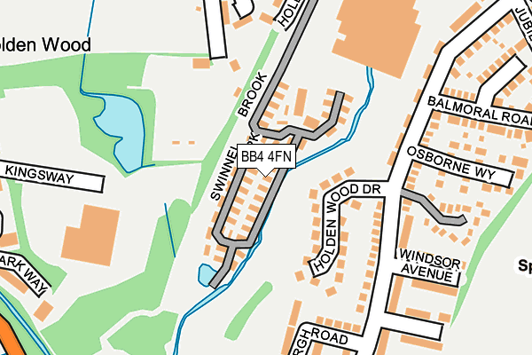 BB4 4FN map - OS OpenMap – Local (Ordnance Survey)