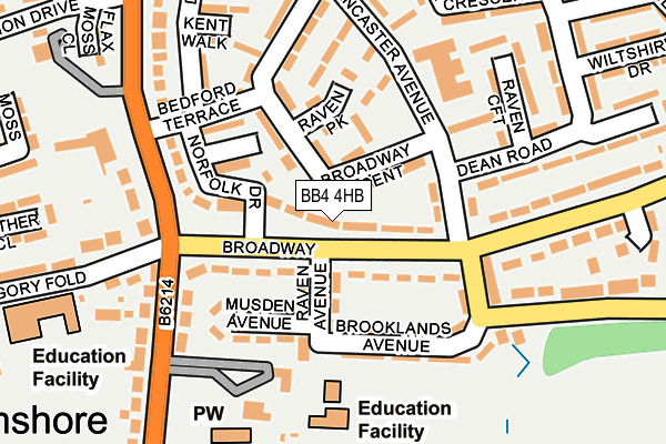 BB4 4HB map - OS OpenMap – Local (Ordnance Survey)