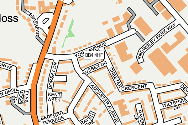 BB4 4HF map - OS OpenMap – Local (Ordnance Survey)