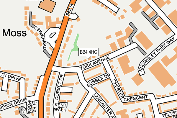 BB4 4HG map - OS OpenMap – Local (Ordnance Survey)