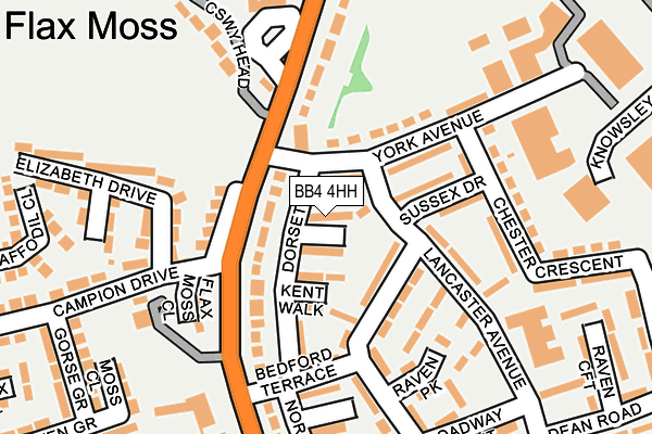 BB4 4HH map - OS OpenMap – Local (Ordnance Survey)