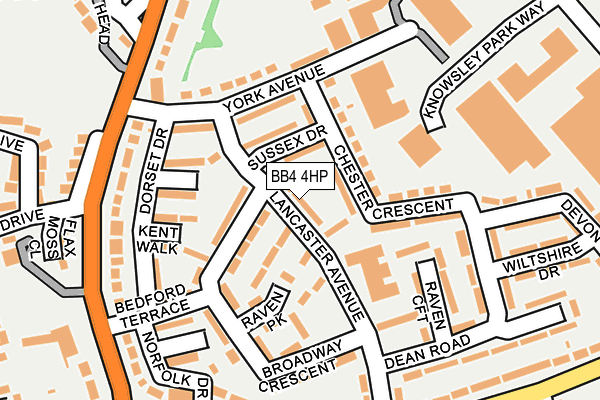 BB4 4HP map - OS OpenMap – Local (Ordnance Survey)