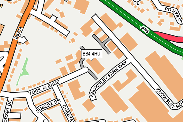 BB4 4HU map - OS OpenMap – Local (Ordnance Survey)