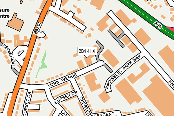 BB4 4HX map - OS OpenMap – Local (Ordnance Survey)