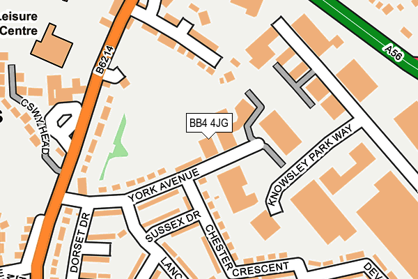 BB4 4JG map - OS OpenMap – Local (Ordnance Survey)