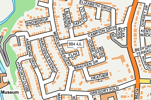 BB4 4JL map - OS OpenMap – Local (Ordnance Survey)
