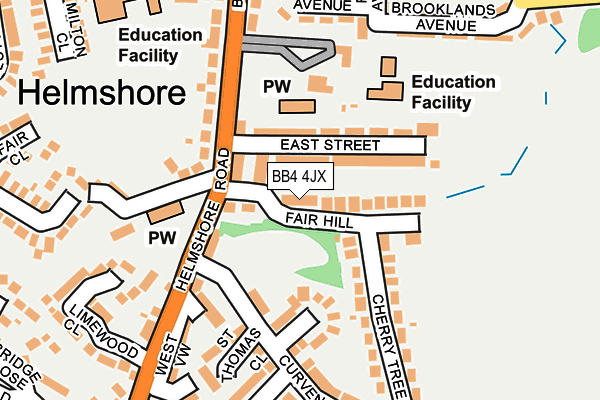 BB4 4JX map - OS OpenMap – Local (Ordnance Survey)