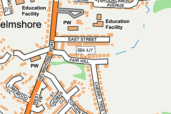 BB4 4JY map - OS OpenMap – Local (Ordnance Survey)