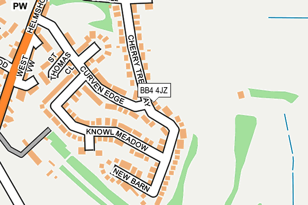 BB4 4JZ map - OS OpenMap – Local (Ordnance Survey)