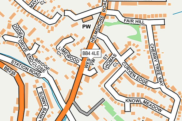 BB4 4LE map - OS OpenMap – Local (Ordnance Survey)