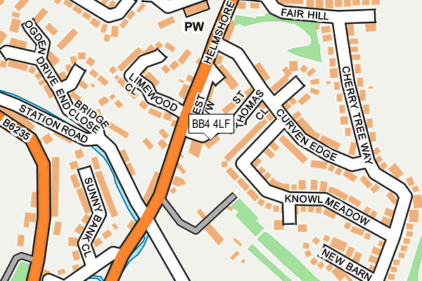 BB4 4LF map - OS OpenMap – Local (Ordnance Survey)