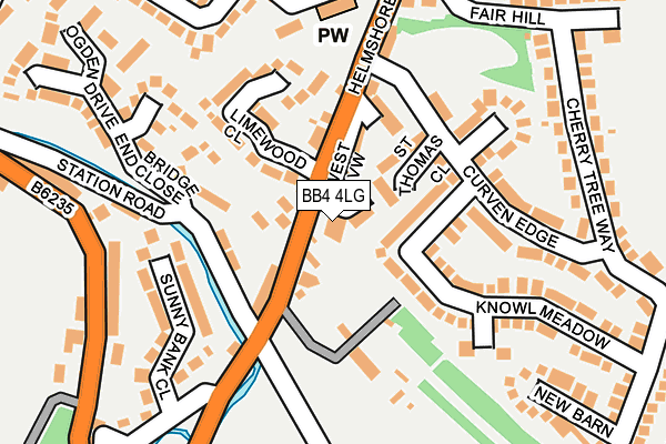 BB4 4LG map - OS OpenMap – Local (Ordnance Survey)