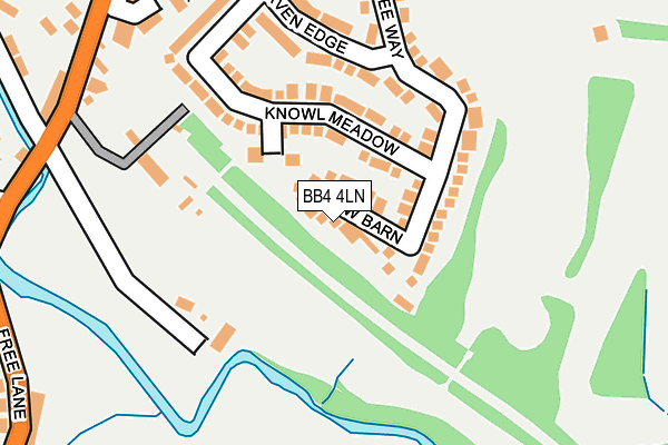 BB4 4LN map - OS OpenMap – Local (Ordnance Survey)
