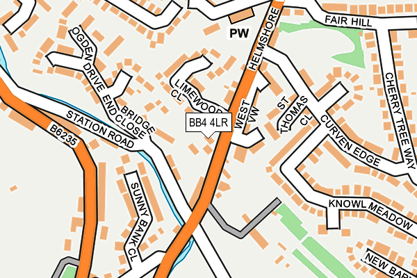 BB4 4LR map - OS OpenMap – Local (Ordnance Survey)