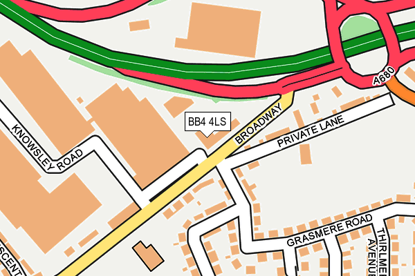 BB4 4LS map - OS OpenMap – Local (Ordnance Survey)