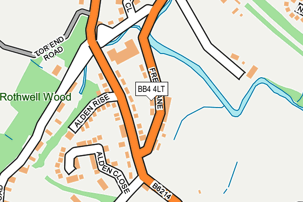 BB4 4LT map - OS OpenMap – Local (Ordnance Survey)