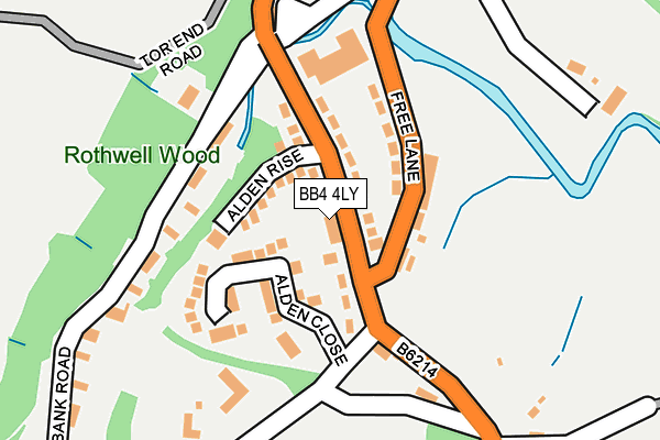 BB4 4LY map - OS OpenMap – Local (Ordnance Survey)