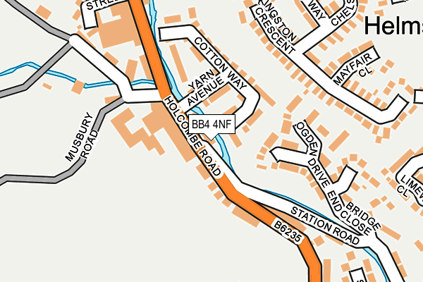 BB4 4NF map - OS OpenMap – Local (Ordnance Survey)