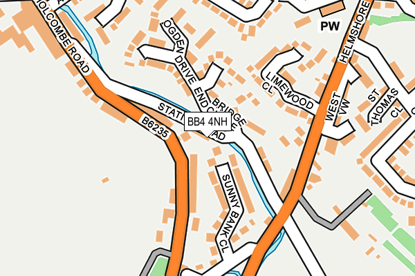 BB4 4NH map - OS OpenMap – Local (Ordnance Survey)
