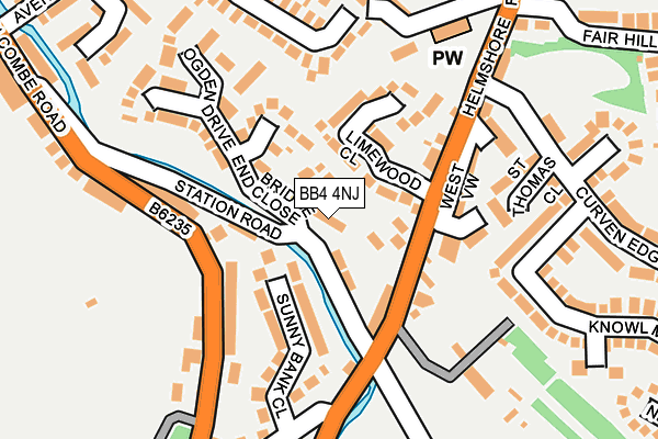 BB4 4NJ map - OS OpenMap – Local (Ordnance Survey)