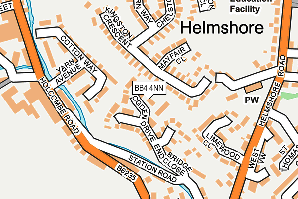 BB4 4NN map - OS OpenMap – Local (Ordnance Survey)